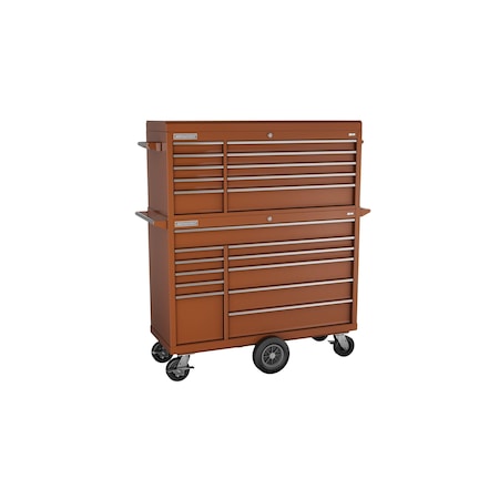 Champion Tool Storage FMPro Top Chest/Cabinet and Cart, 21 Drawer, Red, Steel, 54 in W x 20 in D FMP5421MC-RD